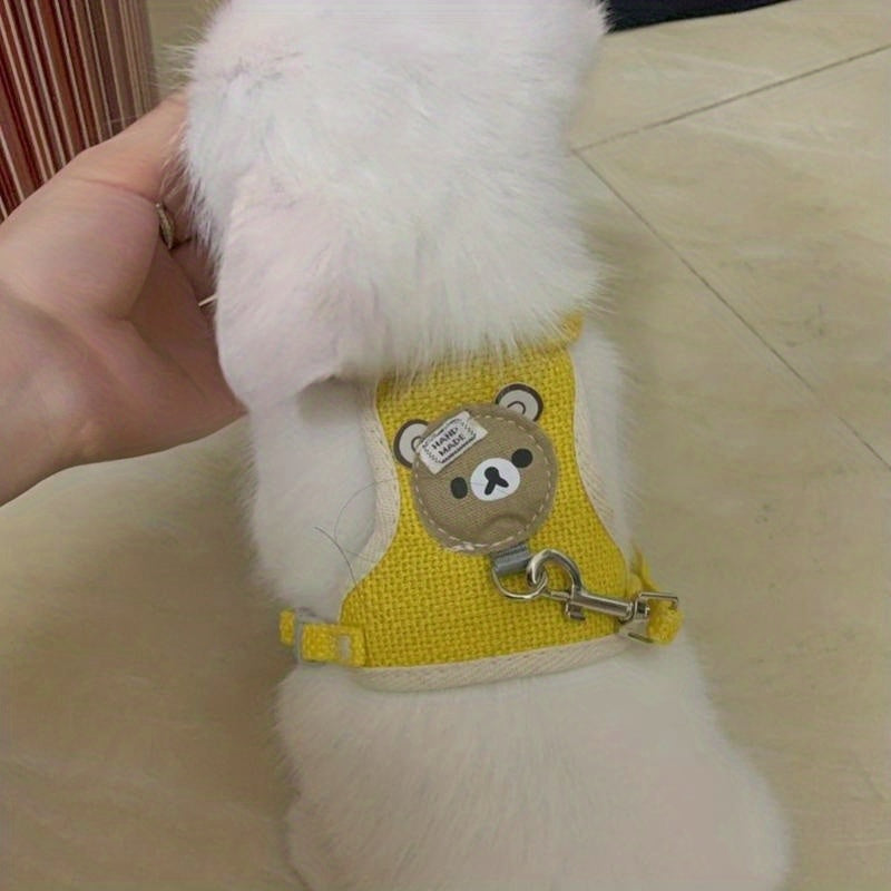 Dog Chest Harness And Leash, Soft Dog Harness Vest With Rope, Adjustable Dog Walking Harness, Only For Small Dog