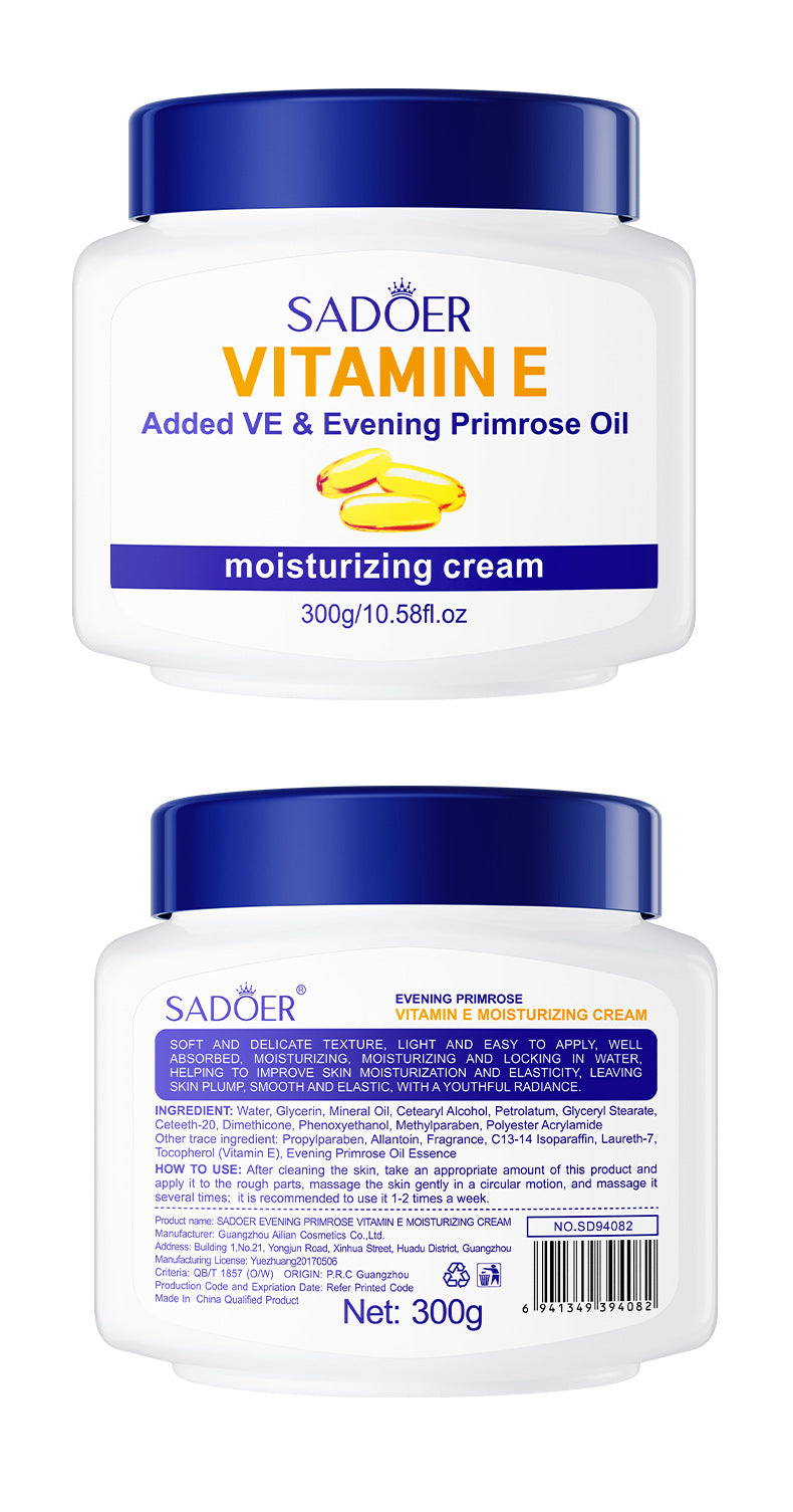 Vitamin E Face Cream Large Bottle 300g Daily Facial Repair Moisturizing Cream Skincare Moisturizer Safe for Sensitive Skin Care