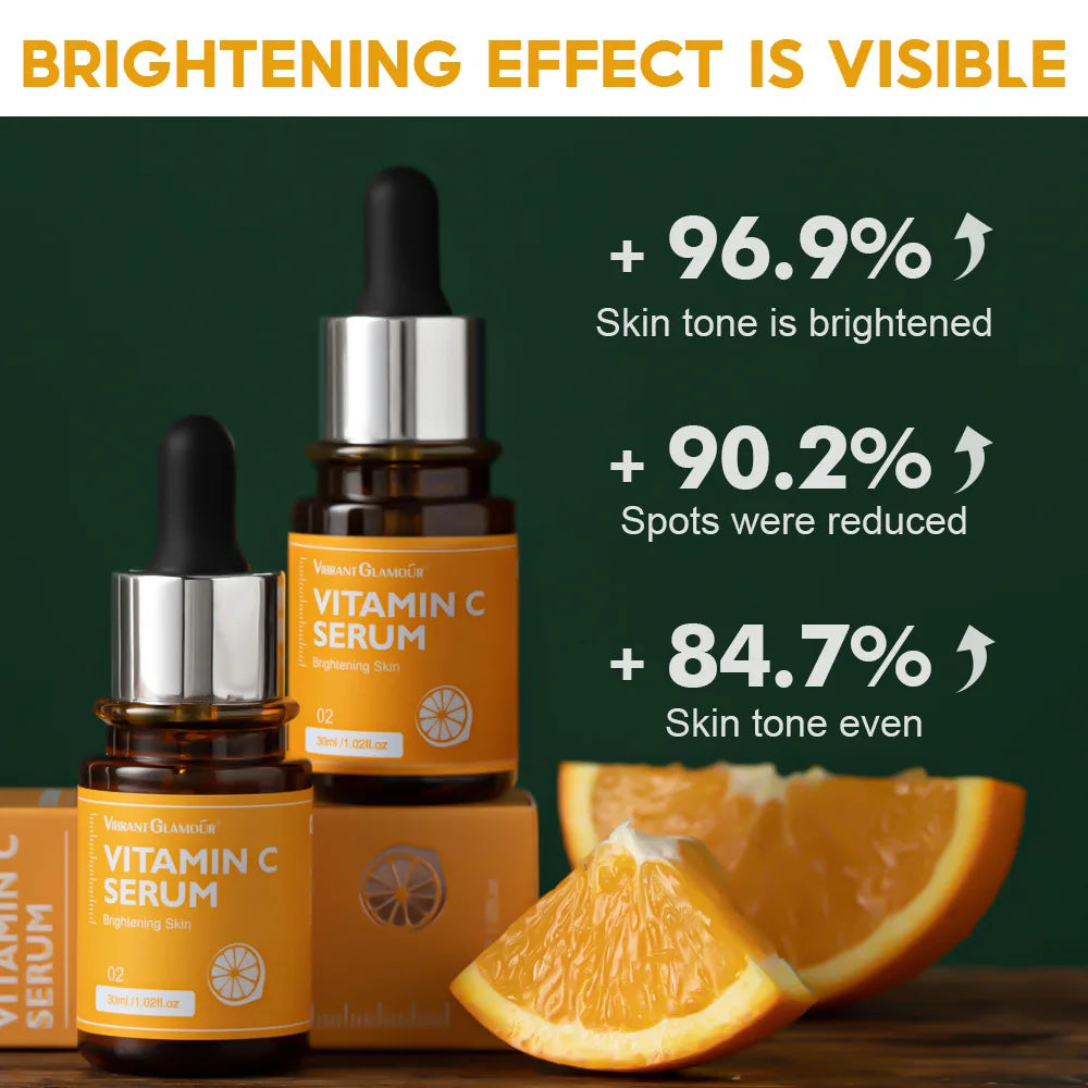 VIBRANT GLAMOUR Vitamin C Serum  Moisturizing Refreshing And Non Greasy Brighten Skin Tone 30ml