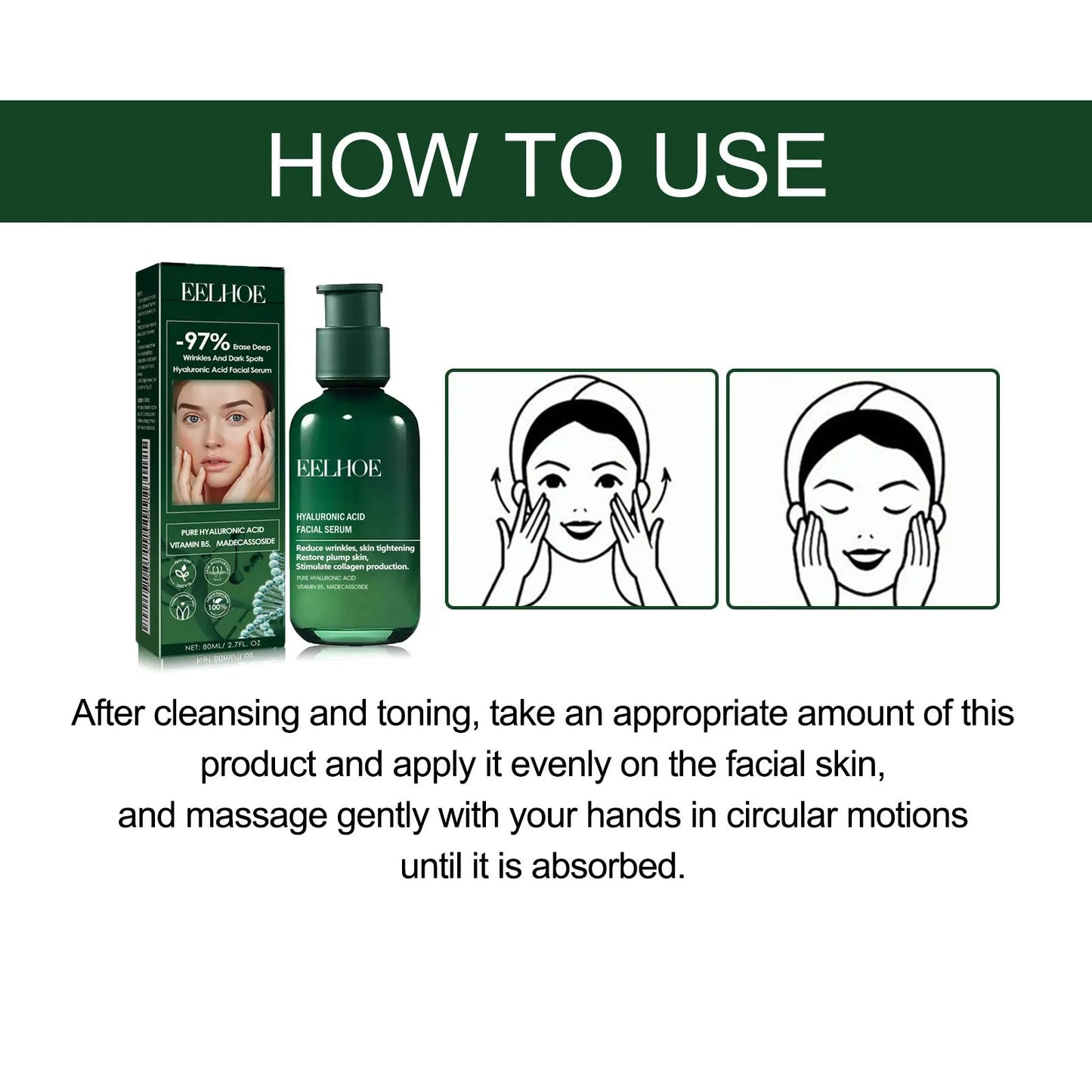 Vitamin B5 Essence Hyaluronic Acid Facial and Neck Skin Firming Anti Wrinkle Aging Repair Fine Lines Smooth Moisturizing Essence