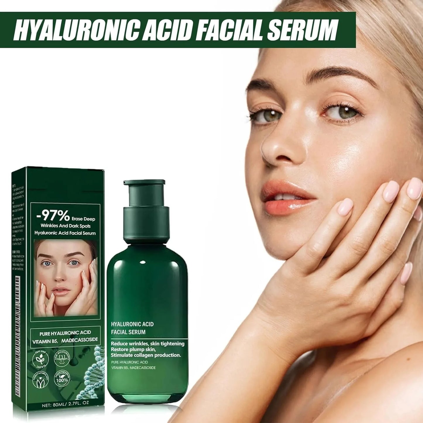 Vitamin B5 Essence Hyaluronic Acid Facial and Neck Skin Firming Anti Wrinkle Aging Repair Fine Lines Smooth Moisturizing Essence