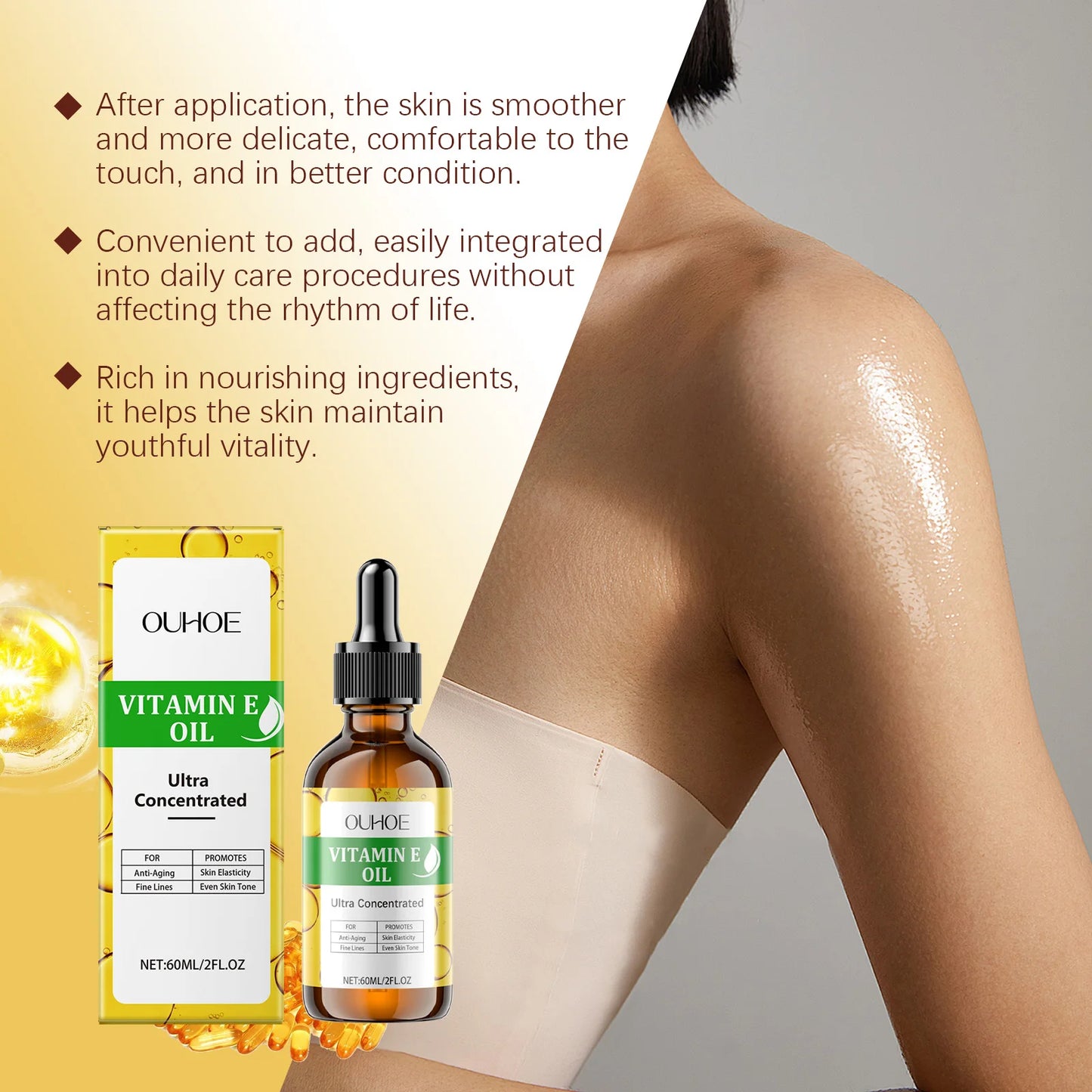 Vitamin E Essential Oil For The Whole Body Lighten Fine Lines Firming Tender Skin Rejuvenating Brightening Skin Care Oil