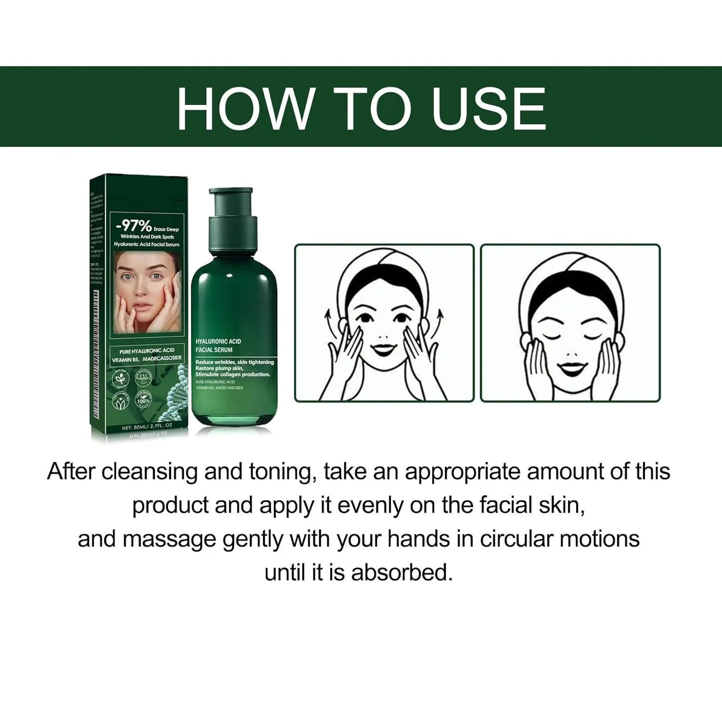 Vitamin B5 Essence Hyaluronic Acid Facial and Neck Skin Firming Anti Wrinkle Aging Repair Fine Lines Smooth Moisturizing Essence