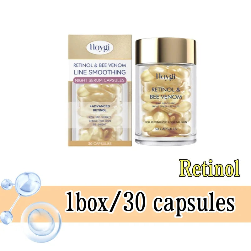 Vitamin C Facial Capsule Serum Moisturizing Anti Aging Wrinkle Removal Dark Spots Repair Acne Skin Rejuvenation Essence Capsules