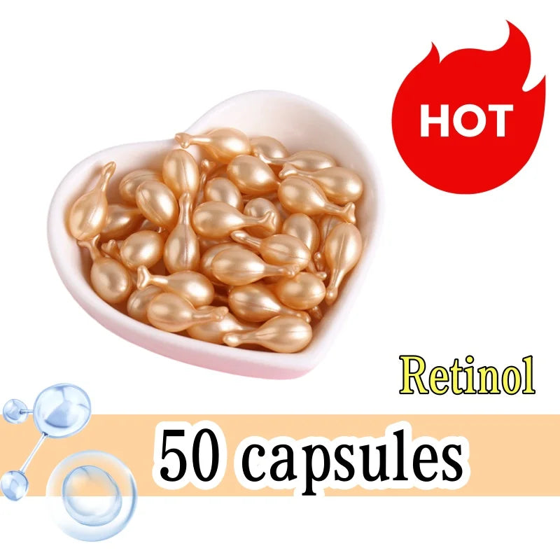 Vitamin C Facial Capsule Serum Moisturizing Anti Aging Wrinkle Removal Dark Spots Repair Acne Skin Rejuvenation Essence Capsules