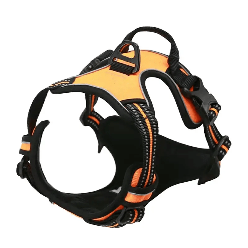 Adjustable No-Pull Dog Harness with Padded Vest and Dual Leash Clips - Prevents Choking and Provides Comfortable Walking Experience