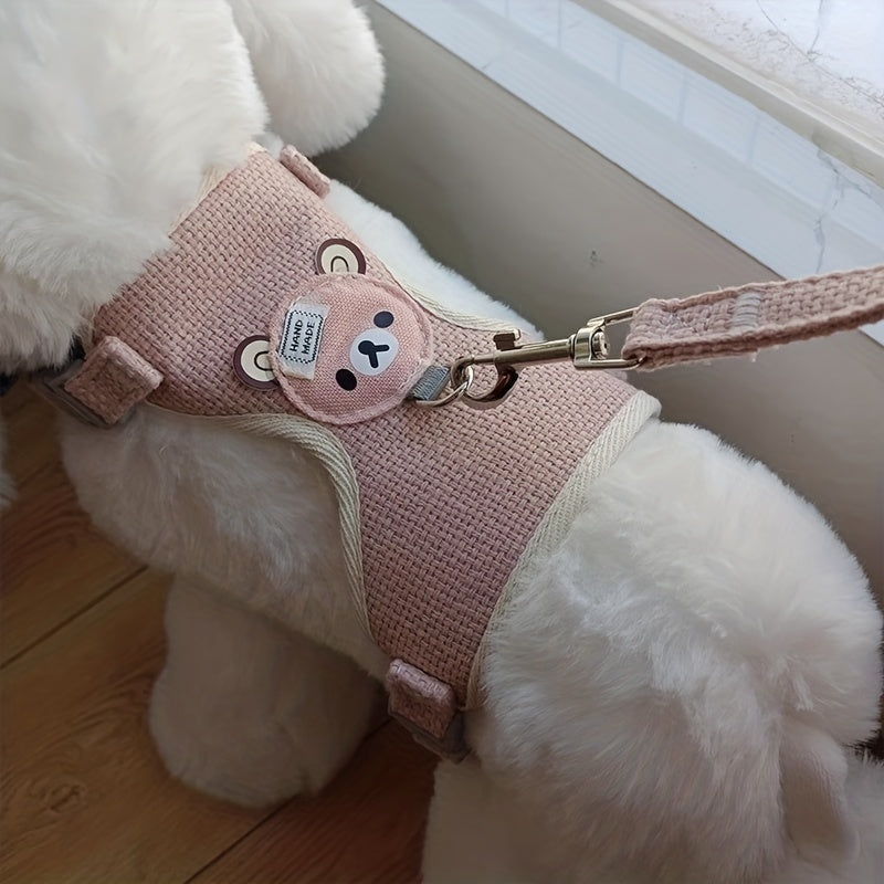 Dog Chest Harness And Leash, Soft Dog Harness Vest With Rope, Adjustable Dog Walking Harness, Only For Small Dog