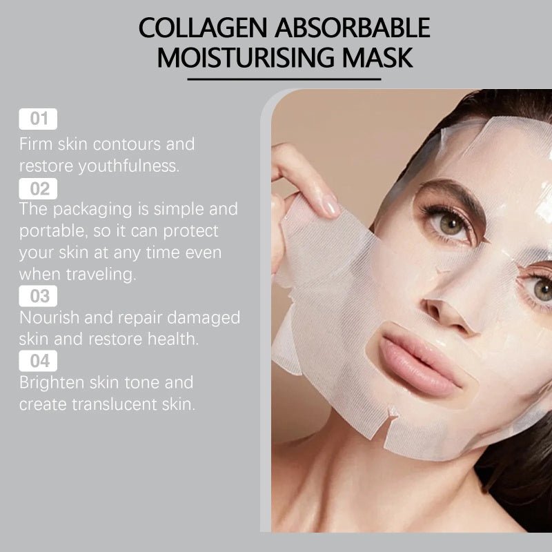 Masque Bio Collagen True Deep, Masque Collagène Nuit, Soin Visage, Masque Collagène Hydratant Anti-Âge