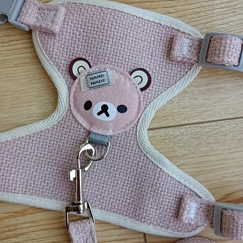 Dog Chest Harness And Leash, Soft Dog Harness Vest With Rope, Adjustable Dog Walking Harness, Only For Small Dog