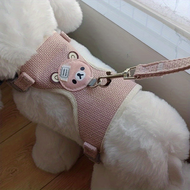 Dog Chest Harness And Leash, Soft Dog Harness Vest With Rope, Adjustable Dog Walking Harness, Only For Small Dog