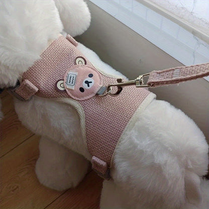 Dog Chest Harness And Leash, Soft Dog Harness Vest With Rope, Adjustable Dog Walking Harness, Only For Small Dog