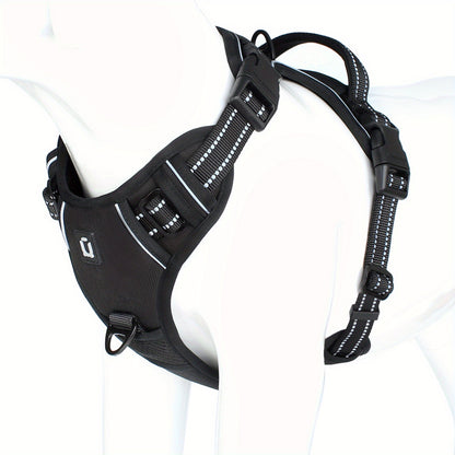 Comfort-Grip No-Pull Dog Harness - Reflective Safety, Handle for Control - Ideal for Training & Walking