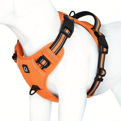 Comfort-Grip No-Pull Dog Harness - Reflective Safety, Handle for Control - Ideal for Training & Walking
