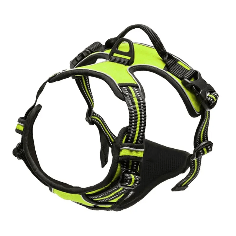 Adjustable No-Pull Dog Harness with Padded Vest and Dual Leash Clips - Prevents Choking and Provides Comfortable Walking Experience