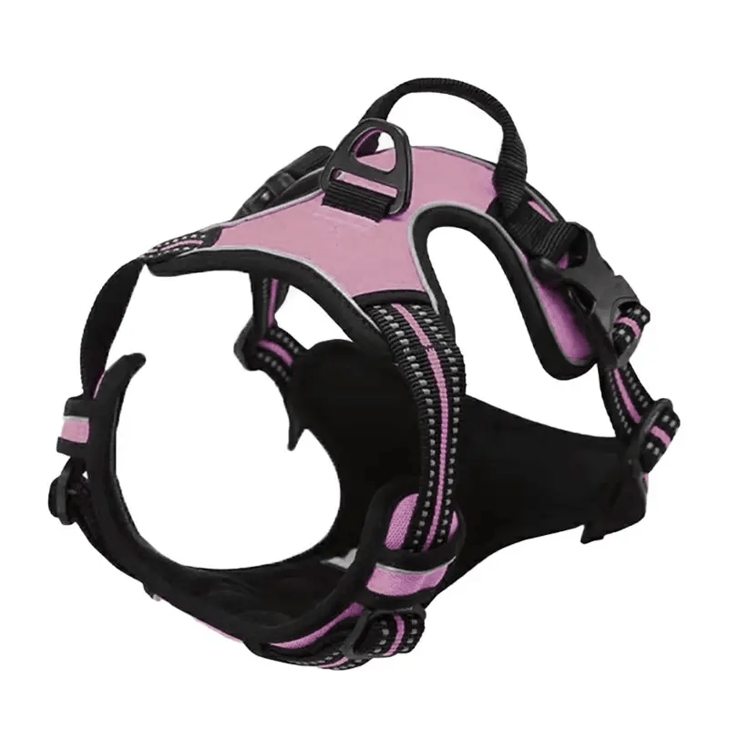 Adjustable No-Pull Dog Harness with Padded Vest and Dual Leash Clips - Prevents Choking and Provides Comfortable Walking Experience