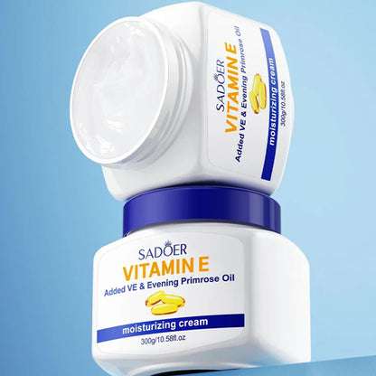 Vitamin E Face Cream Large Bottle 300g Daily Facial Repair Moisturizing Cream Skincare Moisturizer Safe for Sensitive Skin Care