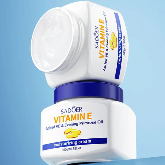 Vitamin E Face Cream Large Bottle 300g Daily Facial Repair Moisturizing Cream Skincare Moisturizer Safe for Sensitive Skin Care