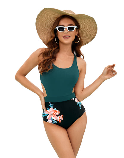 Women's Simple Casual Printing One Piece Swimsuit