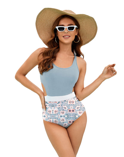 Women's Simple Casual Printing One Piece Swimsuit