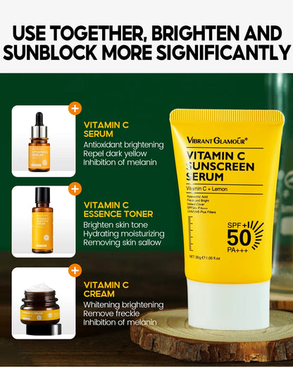 VIBRANT GLAMOUR Vitamin C  Facial Toner+Face Cream+Facial Essence+Sunscreen