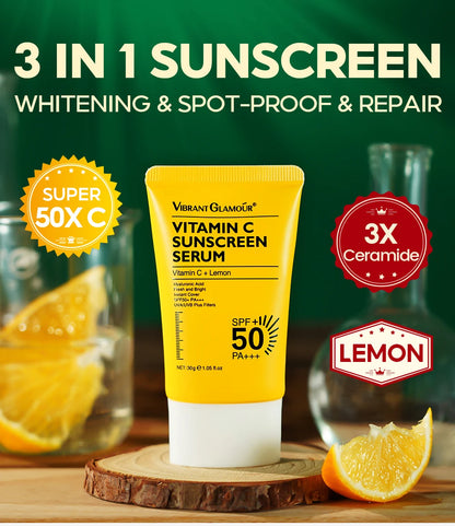 VIBRANT GLAMOUR Vitamin C  Facial Toner+Face Cream+Facial Essence+Sunscreen