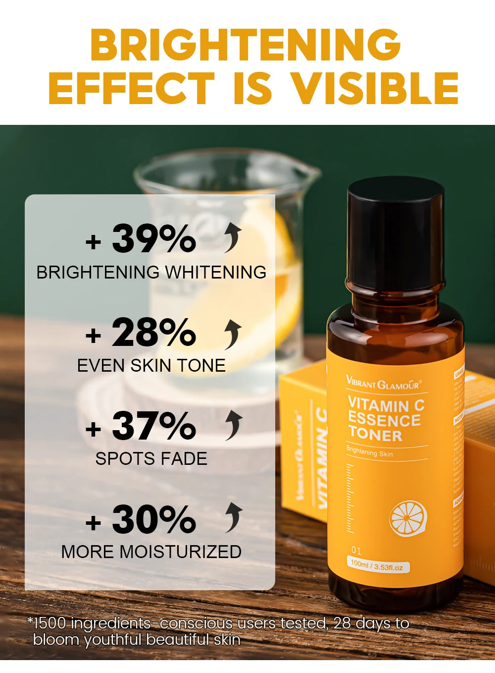 VIBRANT GLAMOUR Vitamin C  Facial Toner+Face Cream+Facial Essence+Sunscreen