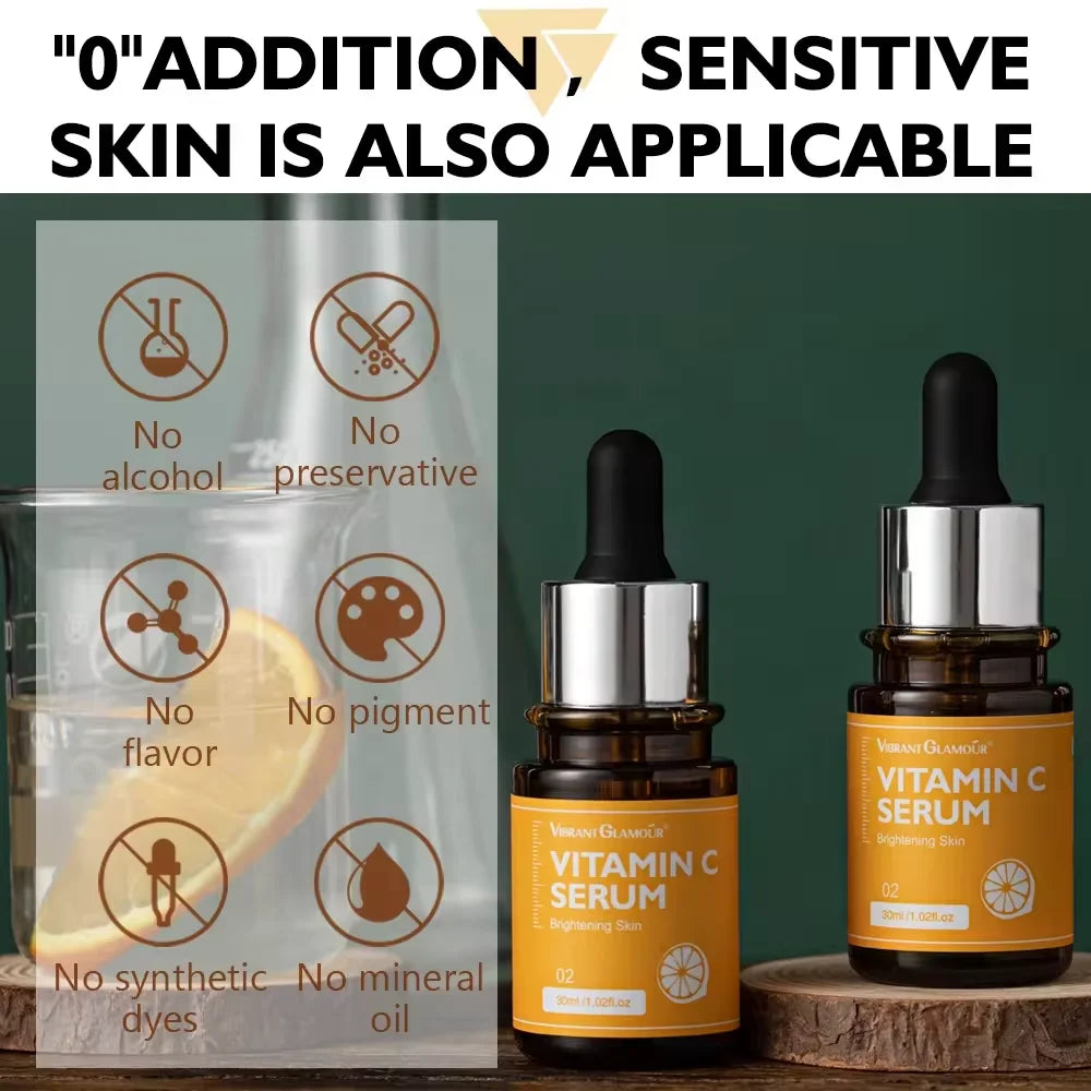 VIBRANT GLAMOUR Vitamin C Serum  Moisturizing Refreshing And Non Greasy Brighten Skin Tone 30ml