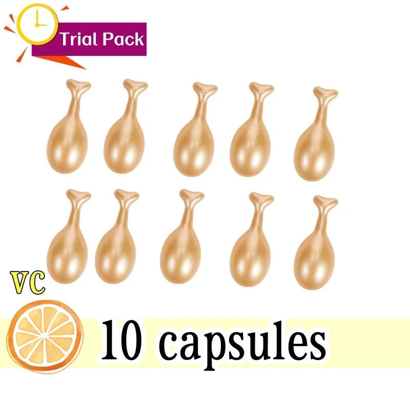 Vitamin C Facial Capsule Serum Moisturizing Anti Aging Wrinkle Removal Dark Spots Repair Acne Skin Rejuvenation Essence Capsules