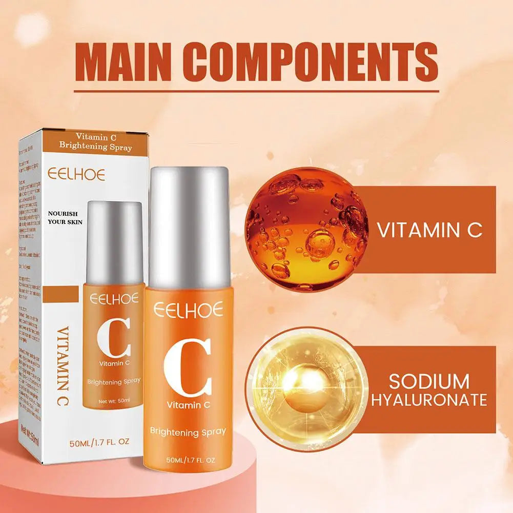 Vitamin C Brightening spray/serum Refreshing Non Greasy Smoothing Nourishing Facial Skin Moisturizing Hydrating Skincare Product