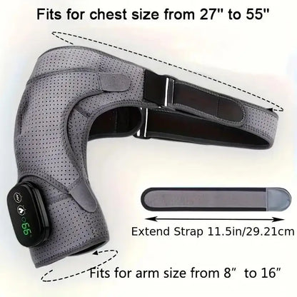 Épaulière chauffante, coussinets chauffants pour les épaules, massage par vibrations électrique sans fil, attelles chauffantes confortables pour les épaules