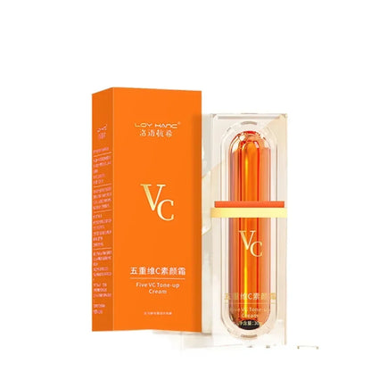 Five Vitamin C Tone-up Cream 30g Lazy Makeup Cream VC Whiten Brighten Concealer Natural Moisturize Skin Care Original Cosmetics