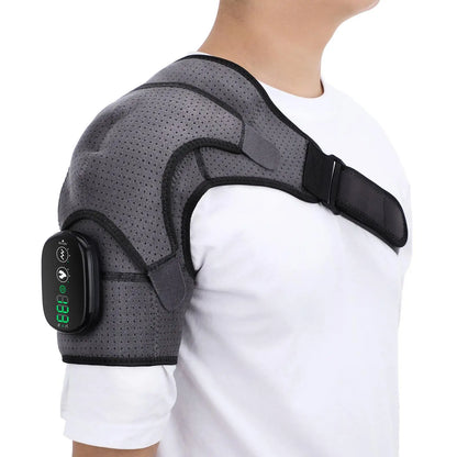Épaulière chauffante, coussinets chauffants pour les épaules, massage par vibrations électrique sans fil, attelles chauffantes confortables pour les épaules