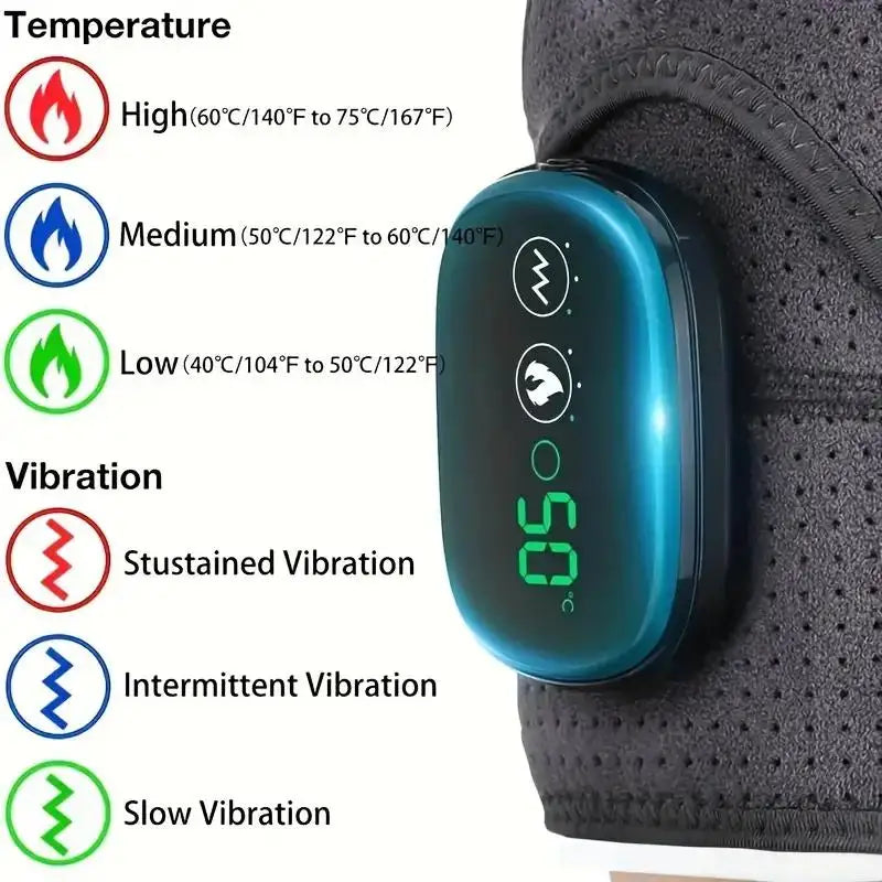 Épaulière chauffante, coussinets chauffants pour les épaules, massage par vibrations électrique sans fil, attelles chauffantes confortables pour les épaules