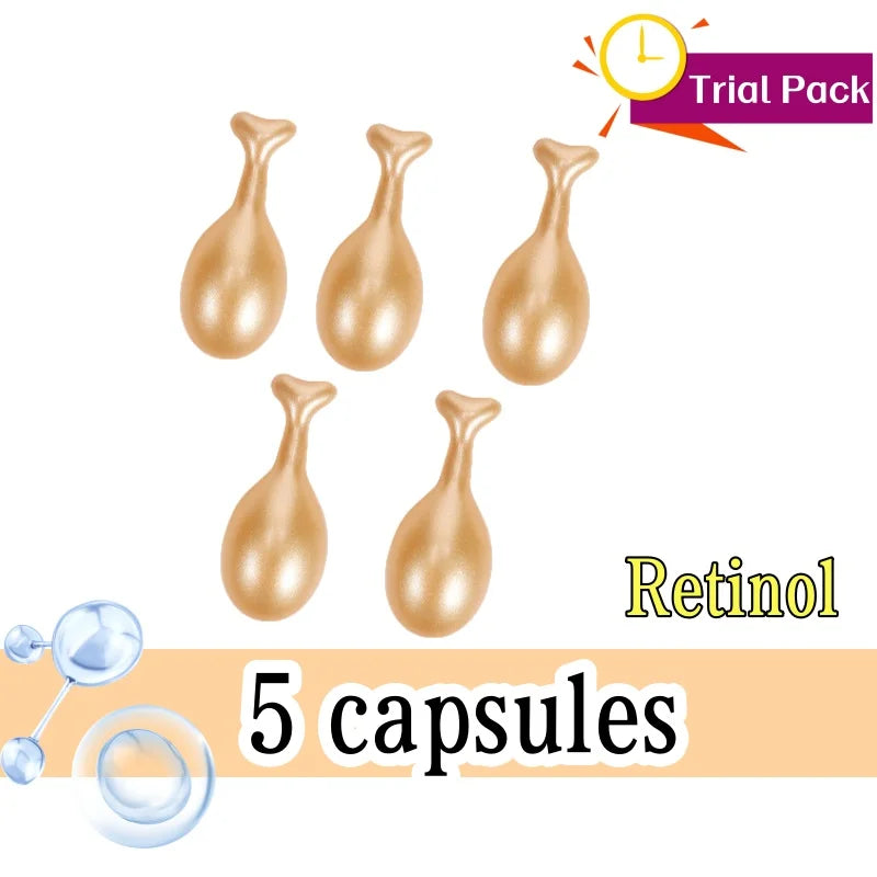 Vitamin C Facial Capsule Serum Moisturizing Anti Aging Wrinkle Removal Dark Spots Repair Acne Skin Rejuvenation Essence Capsules
