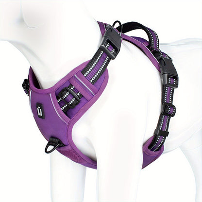 Comfort-Grip No-Pull Dog Harness - Reflective Safety, Handle for Control - Ideal for Training & Walking