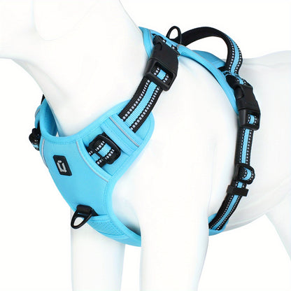 Comfort-Grip No-Pull Dog Harness - Reflective Safety, Handle for Control - Ideal for Training & Walking