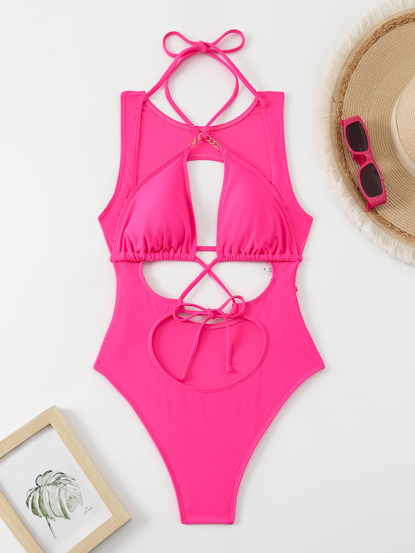 Sexy Cutout Strap One-piece Swimsuit Bikini
