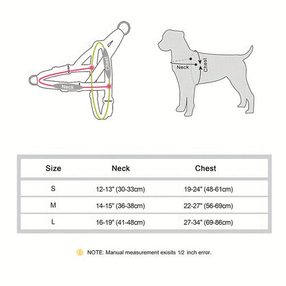 Secure & Comfortable No-Pull Dog Harness - Padded Handle, Easy-Fit Vest for Stress-Free Walks & Training