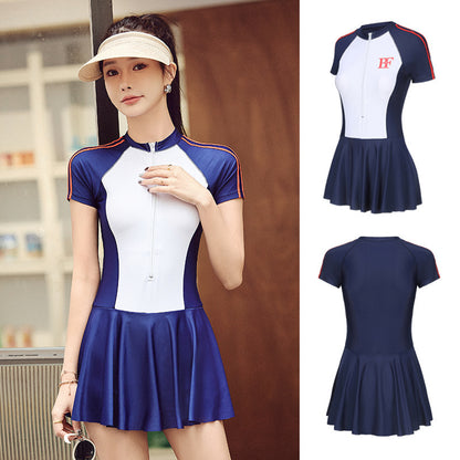 Ladies Conservative Sports One-piece Swimsuit